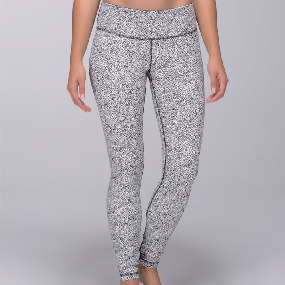 Lululemon Wunder Under Pant Plush Petal Deep Coal Ghost Sz 4 VGUC
